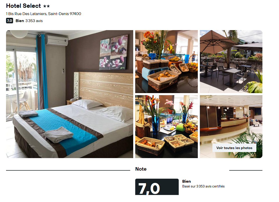 Saint Denis de la Réunion  Hotel Select