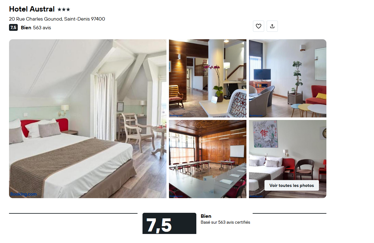 Saint Denis Hotel Austral
